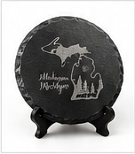 Personalized slate coaster