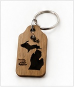 Personalized wooden keychain